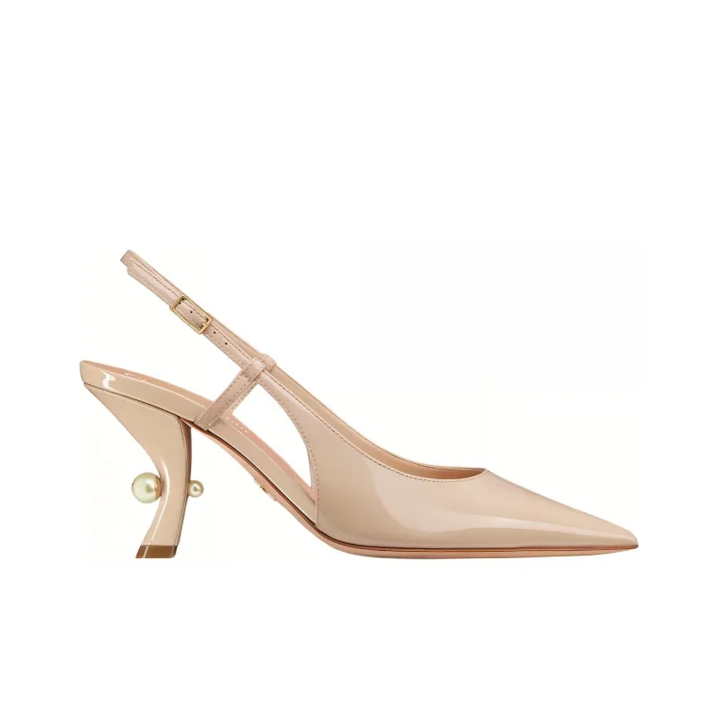 DIOR Tribales Slim Heel High Heels 8cm Women's Light Pink-1