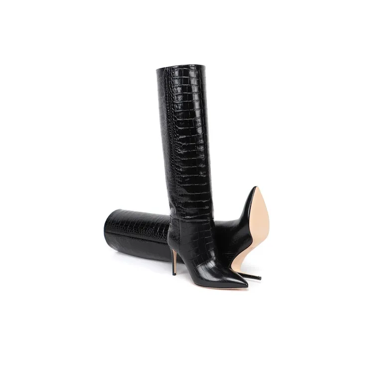 Paris Texas Embossed Stiletto Boots Women's-4
