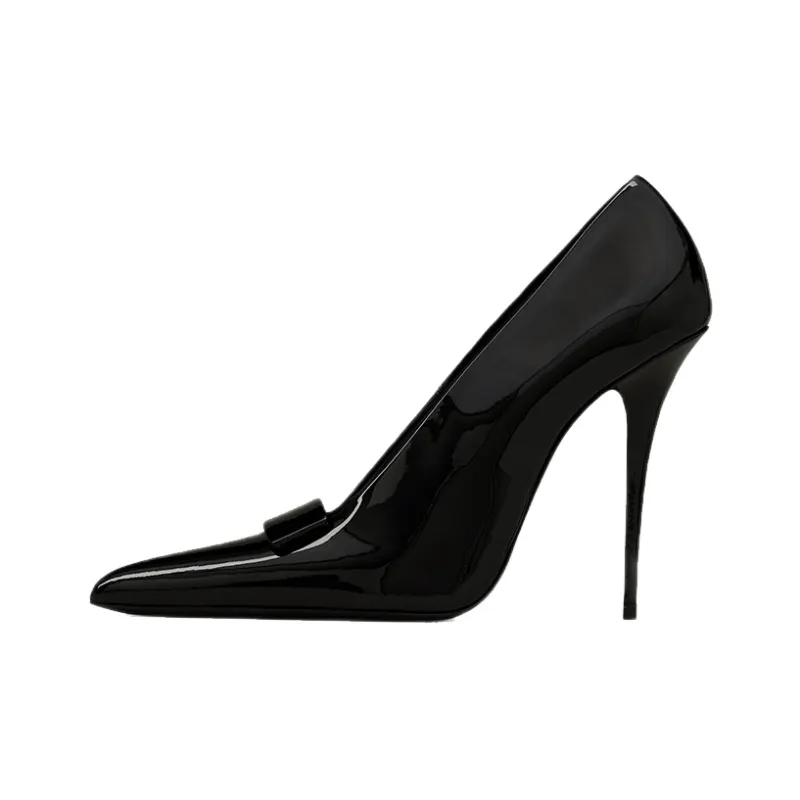SAINT LAURENT Sue Slim Heel High Heels Women's Black-0