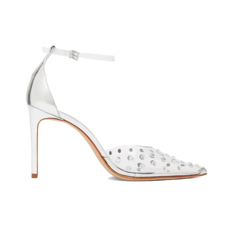 Schutz Crystal embellished Transparent Pumps-1