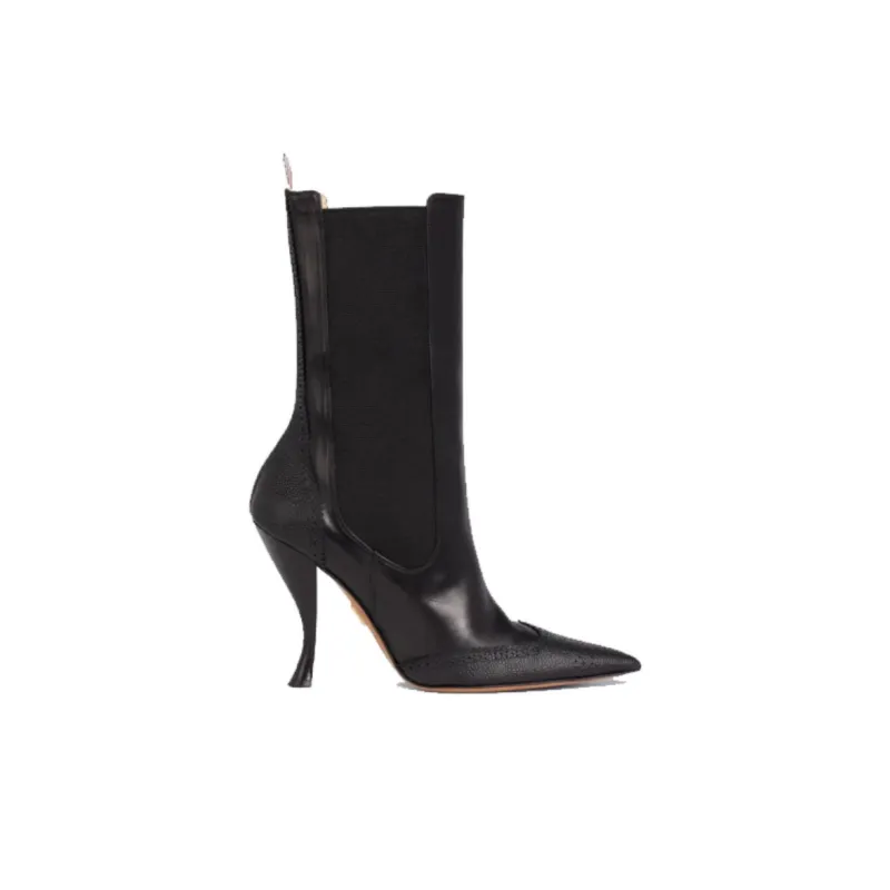 THOM BROWNE Brogued Wingtip Chelsea Boots-1