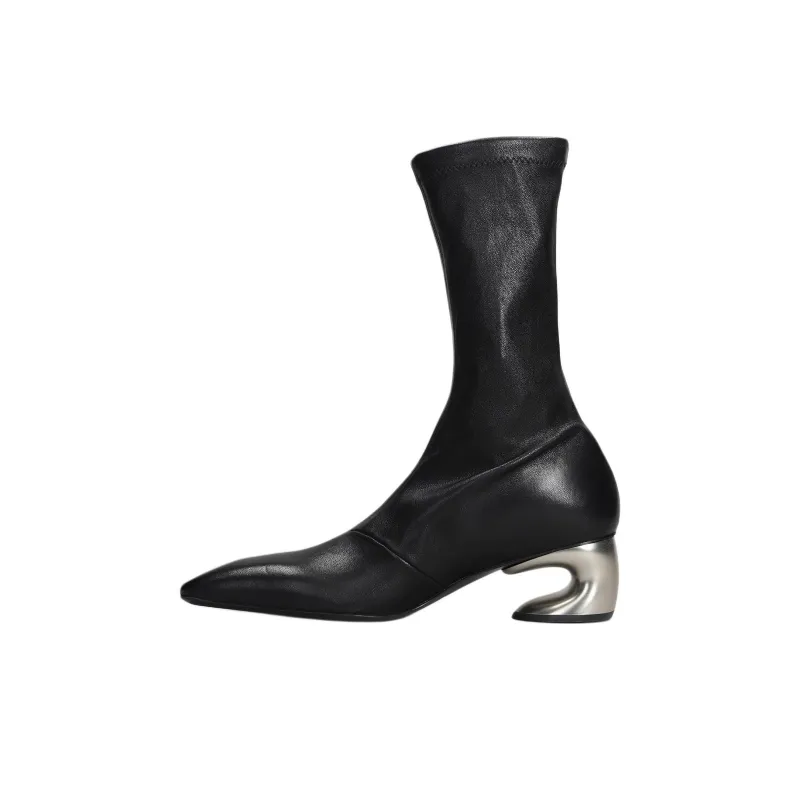 JIL SANDER Ankle Boots 5cm Women's Black-0