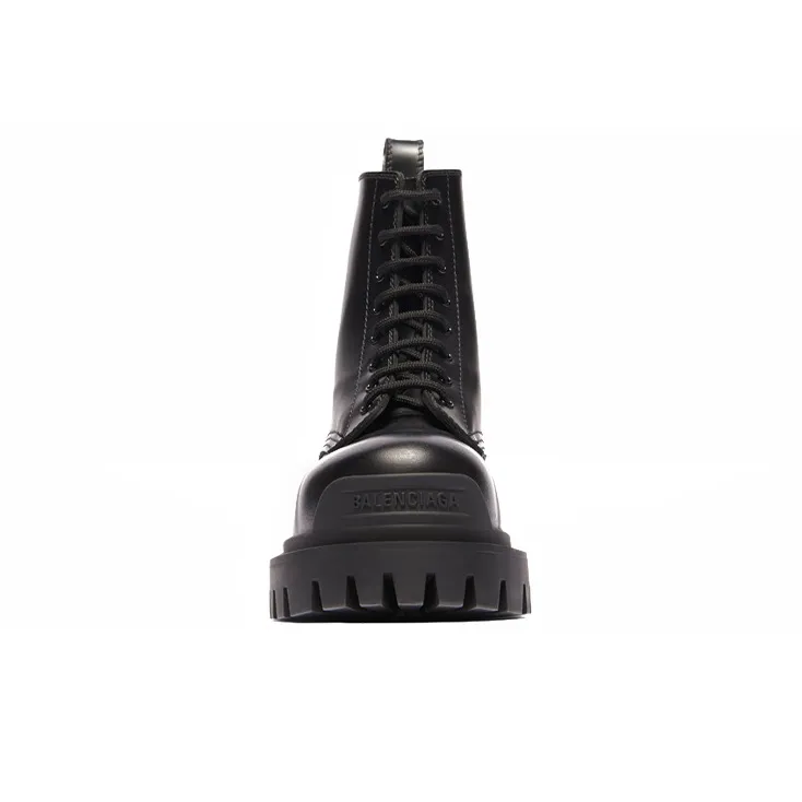 Balenciaga Strike Lace Up Boot Black Women's-2