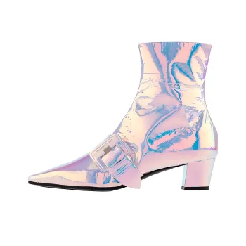 LOUIS VUITTON Ankle Boots 4.5cm Women's Pink