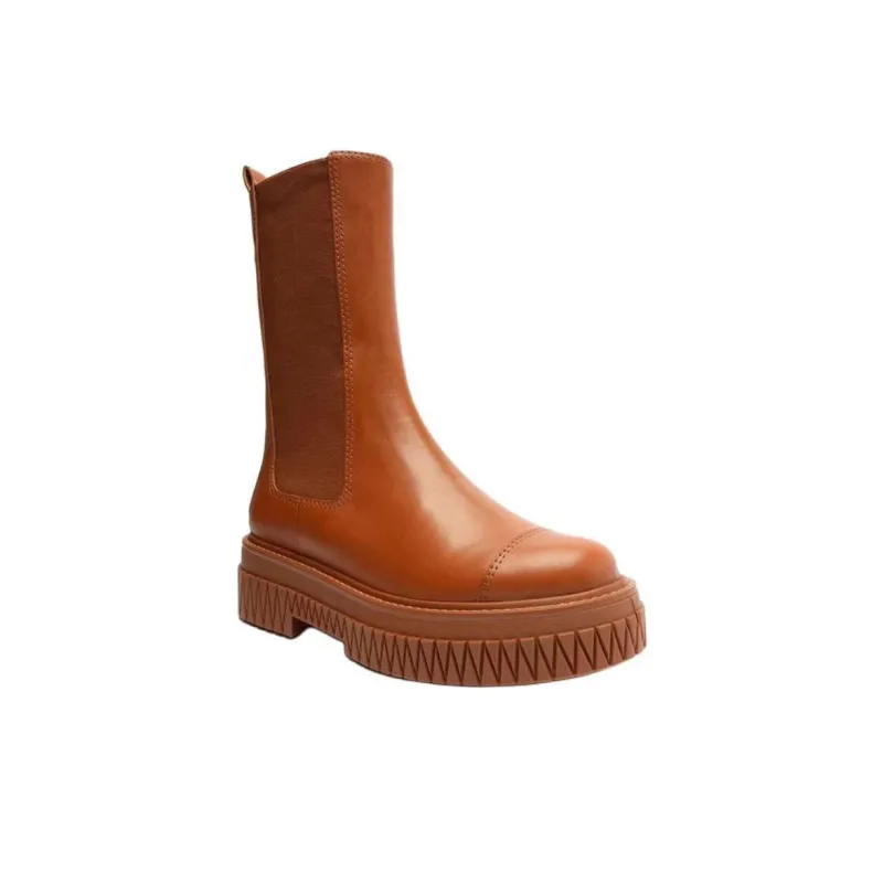 Schutz Chelsea Short Chelsea Boots Women's Brown-2