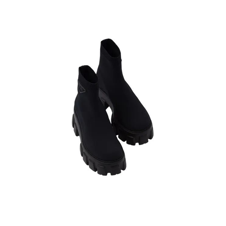 PRADA Monolith Ankle Boots 5.5cm Women's Black-2