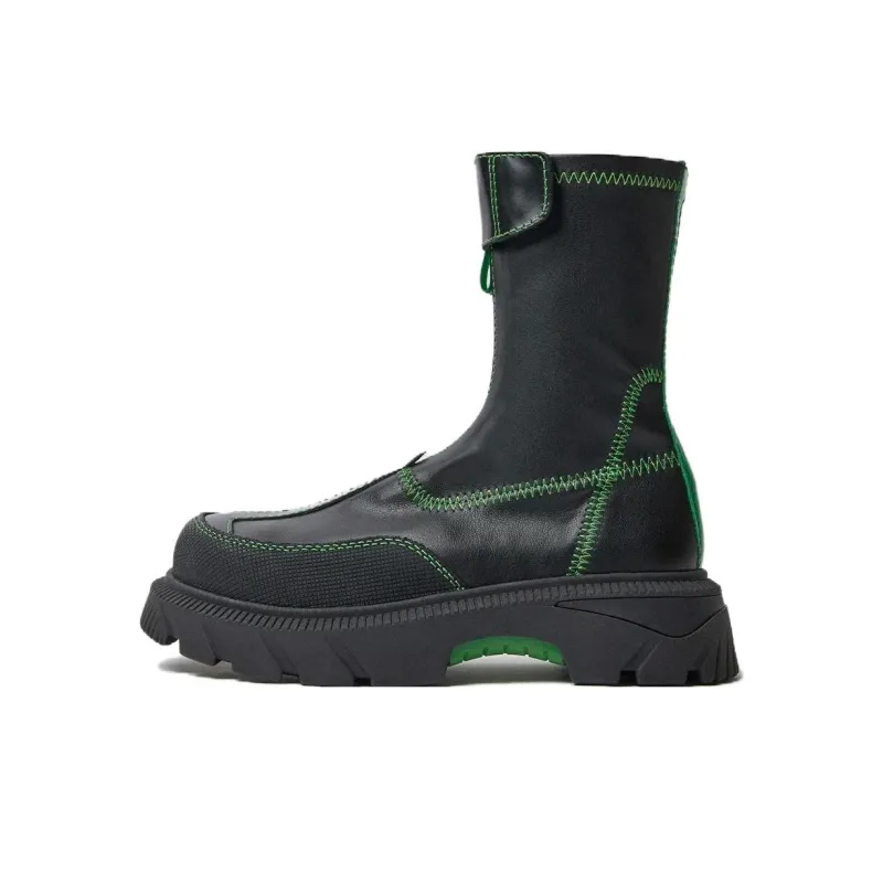 MIISTA Ankle Boots 4.5cm Women's Black Green-0