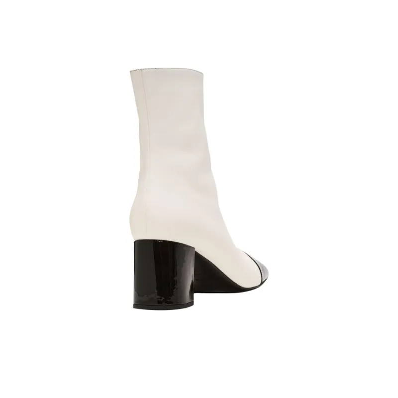 BALMAIN Edna 70mm Two tone Ankle Boots Women's-3