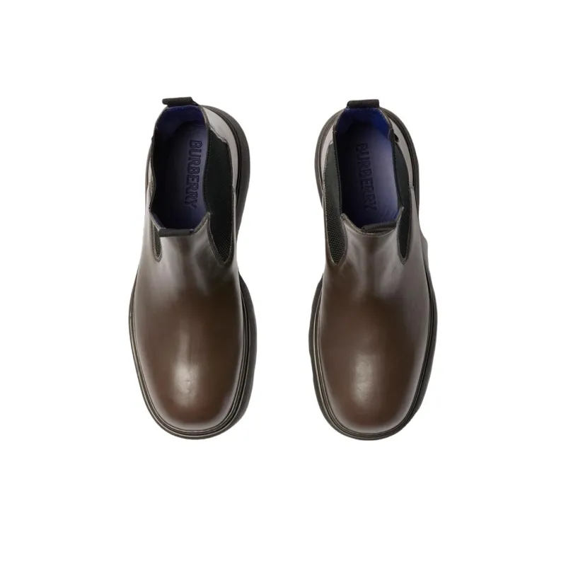 Burberry Creeper Chelsea Boots Men's Brown-2