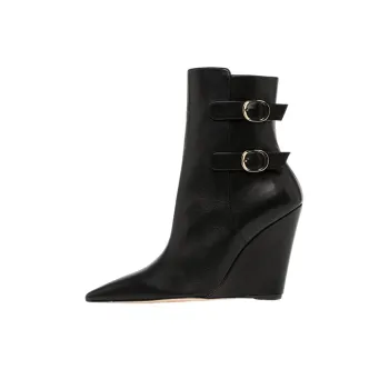 stuart weitzman Pointed-toe 100mm Wedge Boots