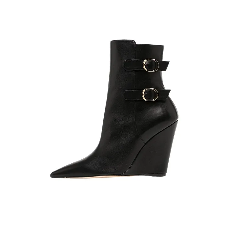 stuart weitzman Pointed toe 100mm Wedge Boots-0