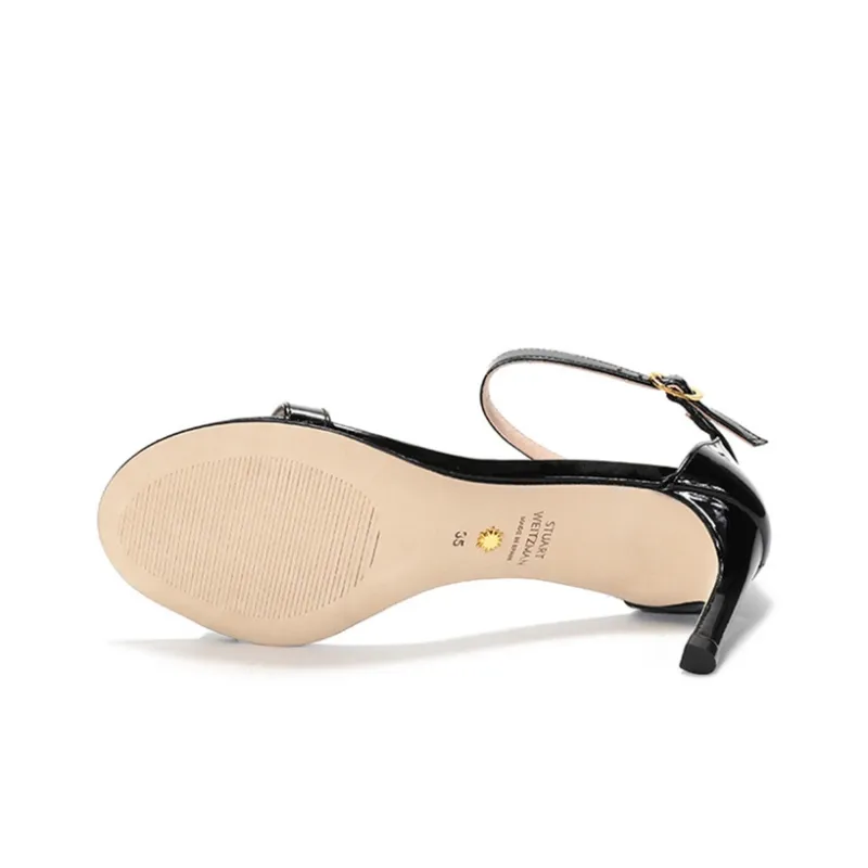 Stuart Weitzman/SW Slim Heel Fashion Sandal 7.5cm Women's Black-5