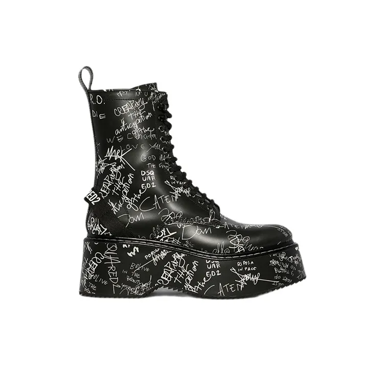 DSQUARED2 Graphic-print Lace-up Boots-1