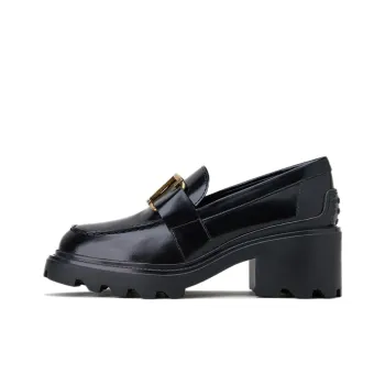 TOD'S T Plaque Block Heel Loafers Women's