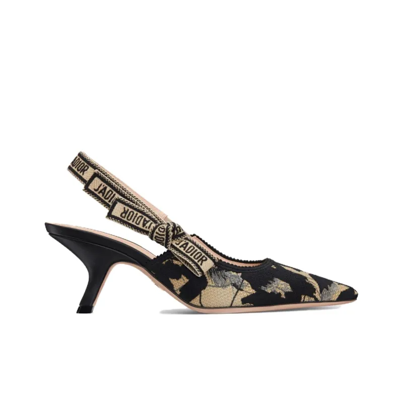 DIOR J'Adior Slim Heel High Heels 6.5cm Women's Black Rice-1