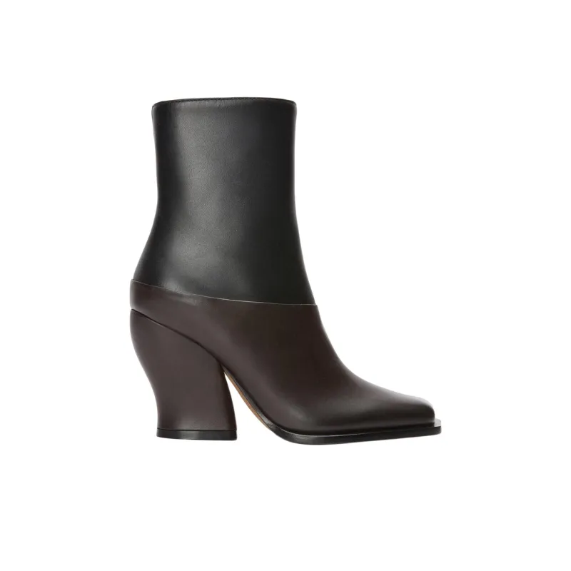 LOEWE Onda Ankle Boots 9cm Women's Brown-1