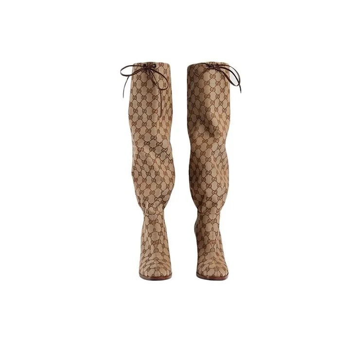 GUCCI GG Canvas Mid heel Boot-2