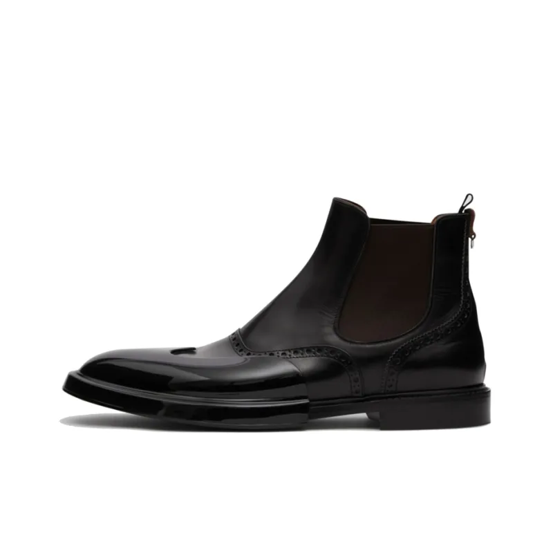 Burberry Ankle Length Chelsea Boots Men's Black-0