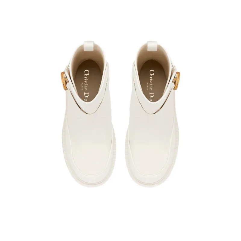 DIOR Empreinte Ankle Boots Women's White-2