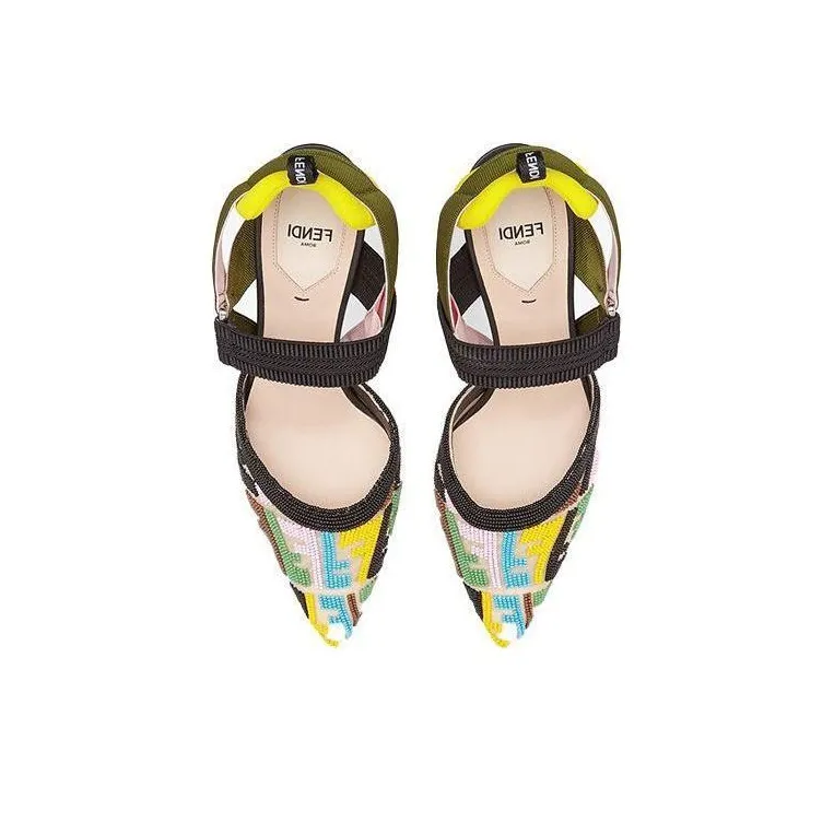 FENDI Colibri Irregular Heel High Heels Women's Multicolor-2