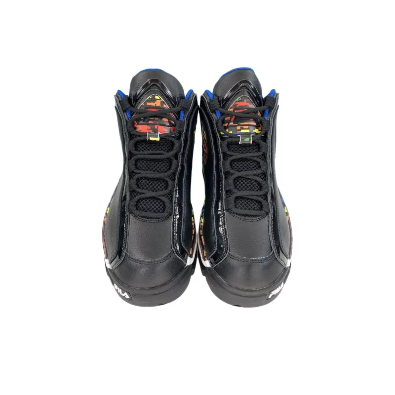 FILA Grant Hill 2 Anti-Slip And Wear-Resistant Breathable Mid-Top Casual Shoes Men's Black White-4
