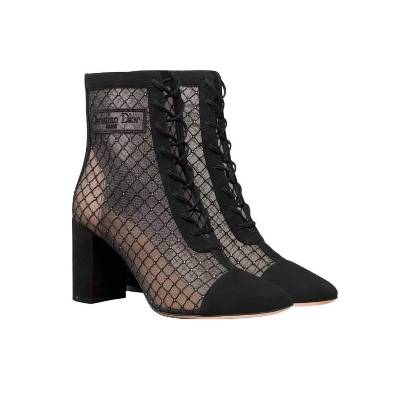 DIOR Naughtily D Ankle Boots 8cm Women's Black-2