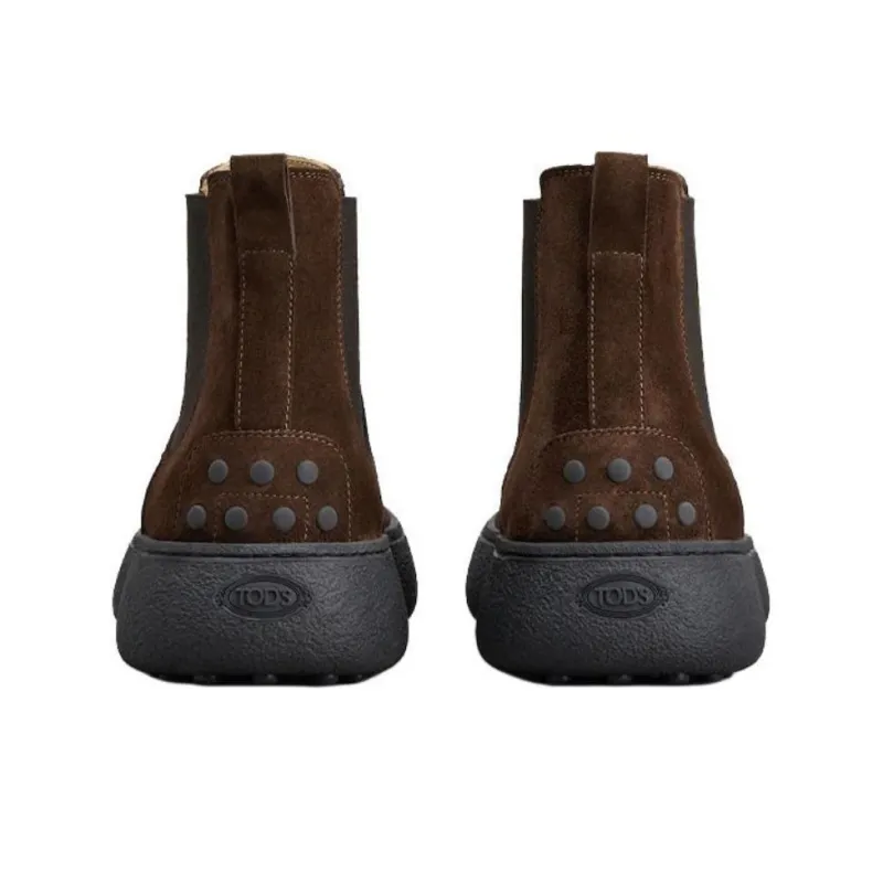 TOD'S Flatform Round-Toe Ankle Boots-3