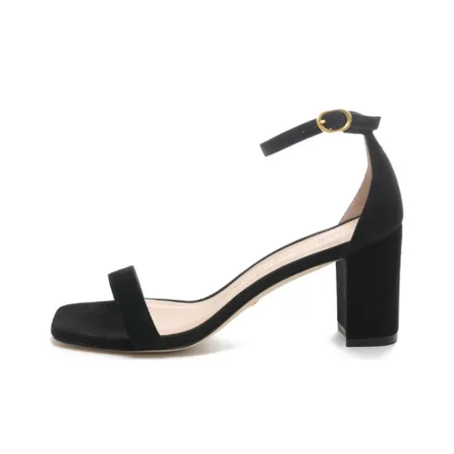Stuart Weitzman/SW Chunky Heel High Heels Women's Black