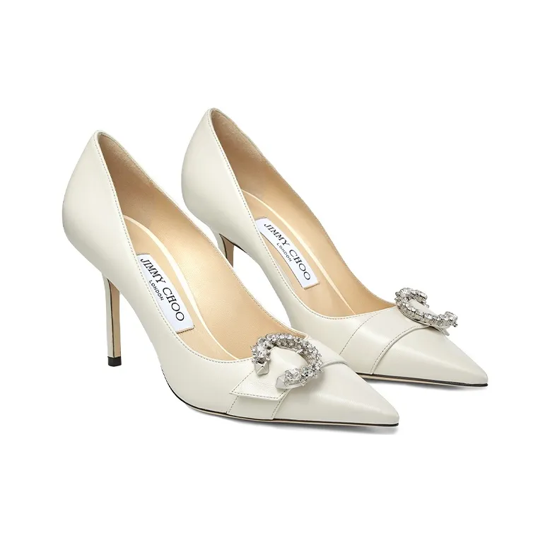 Jimmy Choo Saresa 85 High Heels Women's White-1