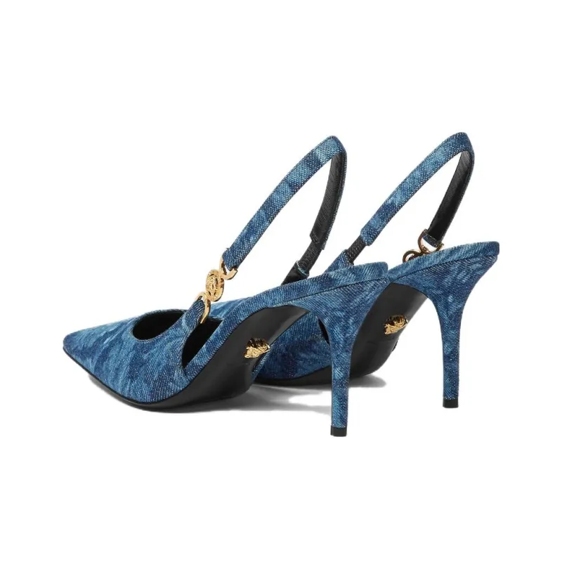 VERSACE Medusa '95 85mm Barocco-jacquard Pumps-4
