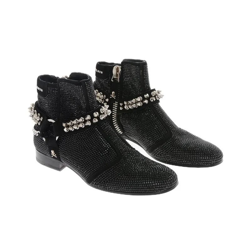 PHILIPP PLEIN Ankle Boots Men's Black-3