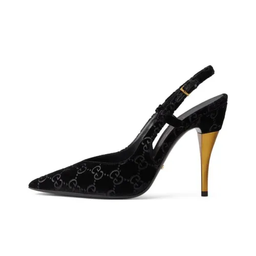 GUCCI Slim Heel High Heels 10.5cm Women's Black
