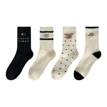 MIIOW Mid Calf Socks Women's Combo Set