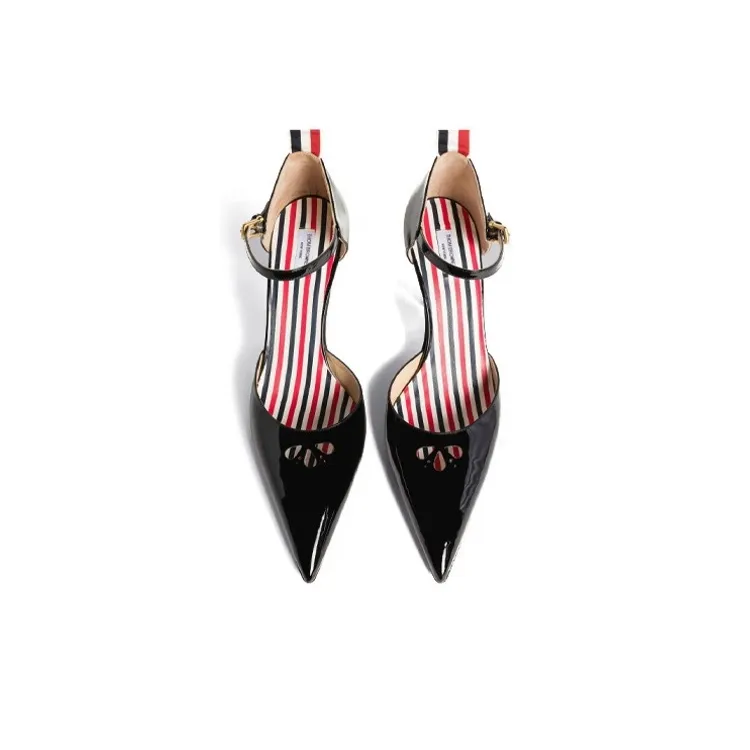 THOM BROWNE Pointed-toe Mid-heel Pumps-3