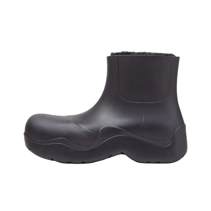 Bottega Veneta Puddle Rain Boots Ankle Boots Men's Black-0