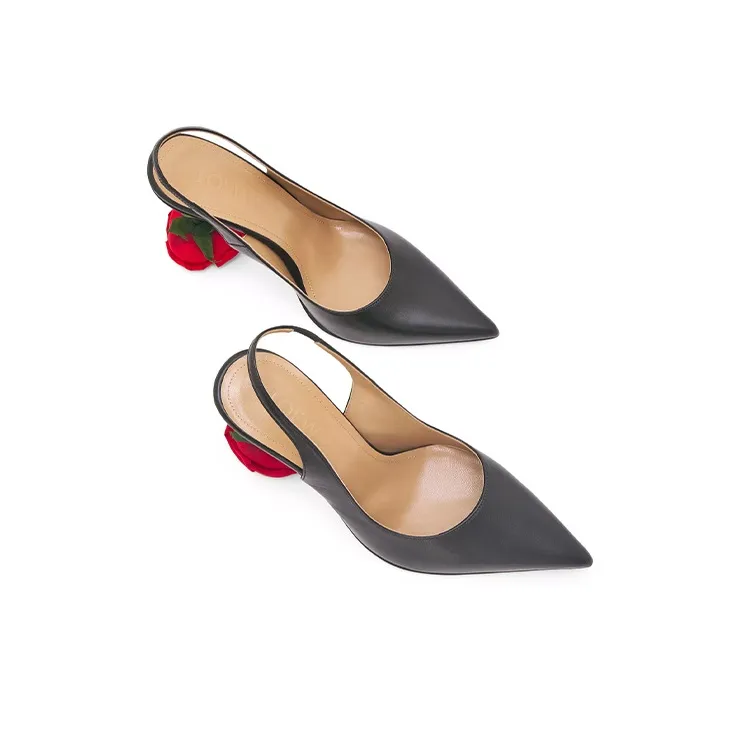 LOEWE Irregular Heel High Heels 11cm Women's Black-5