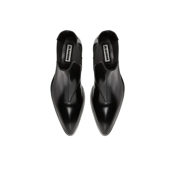 JIL SANDER Short Chelsea Boots Men's Black-3