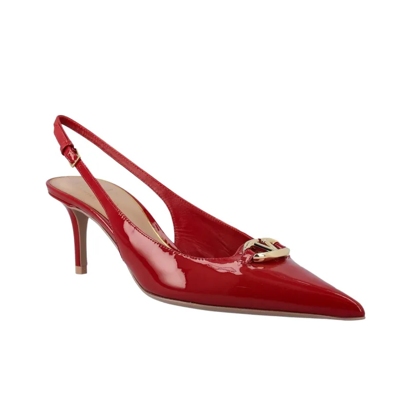 Valentino VLogo Signature Pointed Toe Slingback Pumps-2