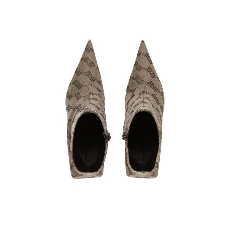 Balenciaga Knife Ankle Boots 8cm Women's Brown-3