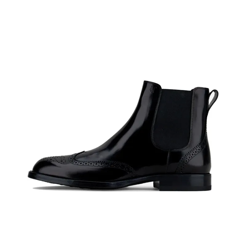 TOD'S Brogue-detail Leather Chelsea Boots-0