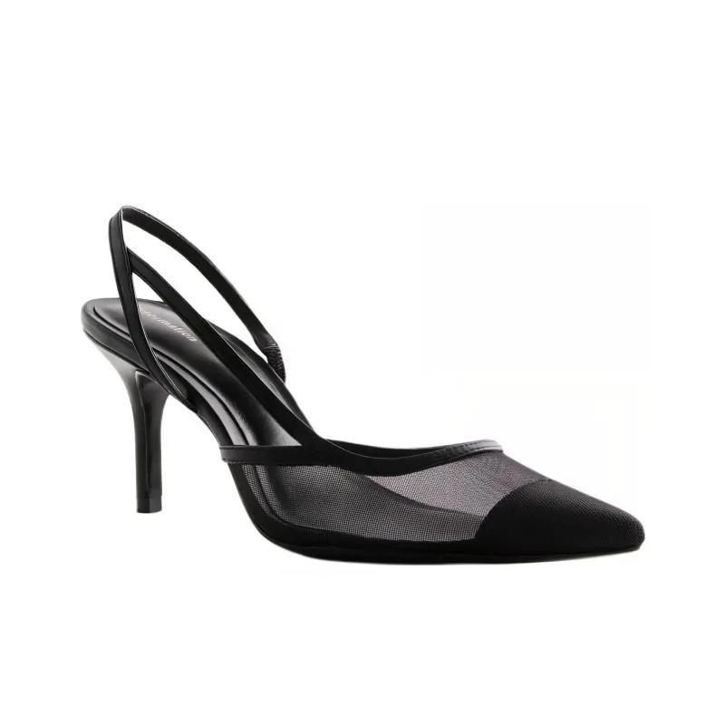 REFORMATION Whitnee Slim Heel High Heels 7.5cm Women's Black-2