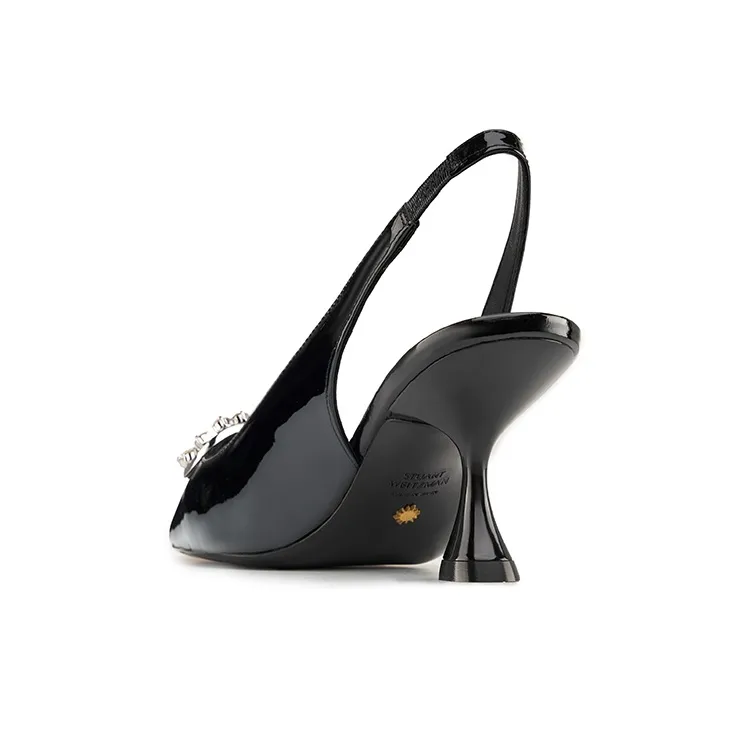 Stuart Weitzman/SW Blingring Xcurve 75 High Heels Women's Black-4