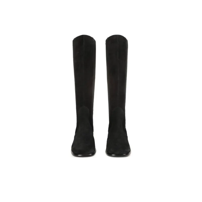 SERGIO ROSSI Sr Aden Knee-High Chelsea Boots 5cm Women's Black-3