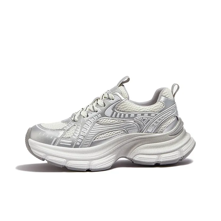 CAMEL Slip Resistant, Abrasion Resistant, Breathable Low Top Chunky Sneakers Women's-6