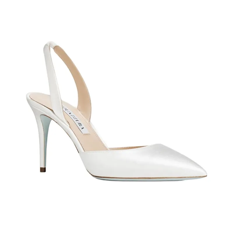 AQUAZZURA So Nude Slim Heel High Heels 8.5cm Women's White-2