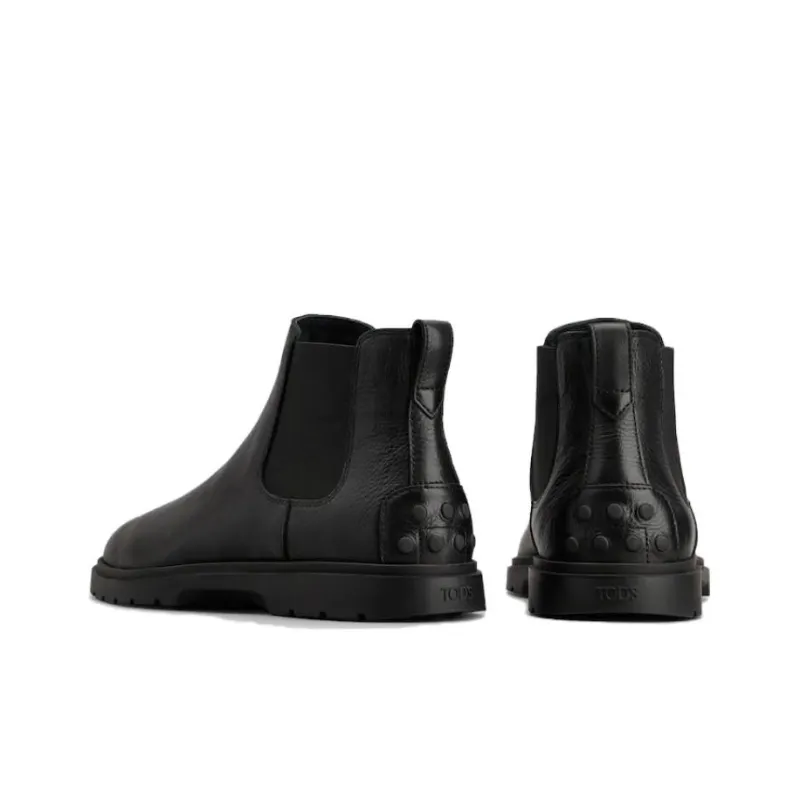 TOD'S Tronchetto Slip-on Leather Boots-3