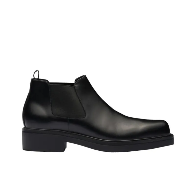 PRADA Short Chelsea Boots Men's Black-1