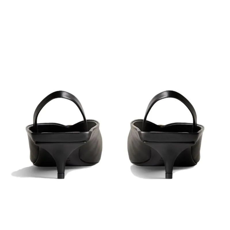 Balenciaga Bb Square Knife Slingback Pumps 'Black' Women's-4