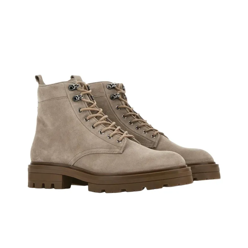 HOGAN H673 Lace Up Combat Boots-2