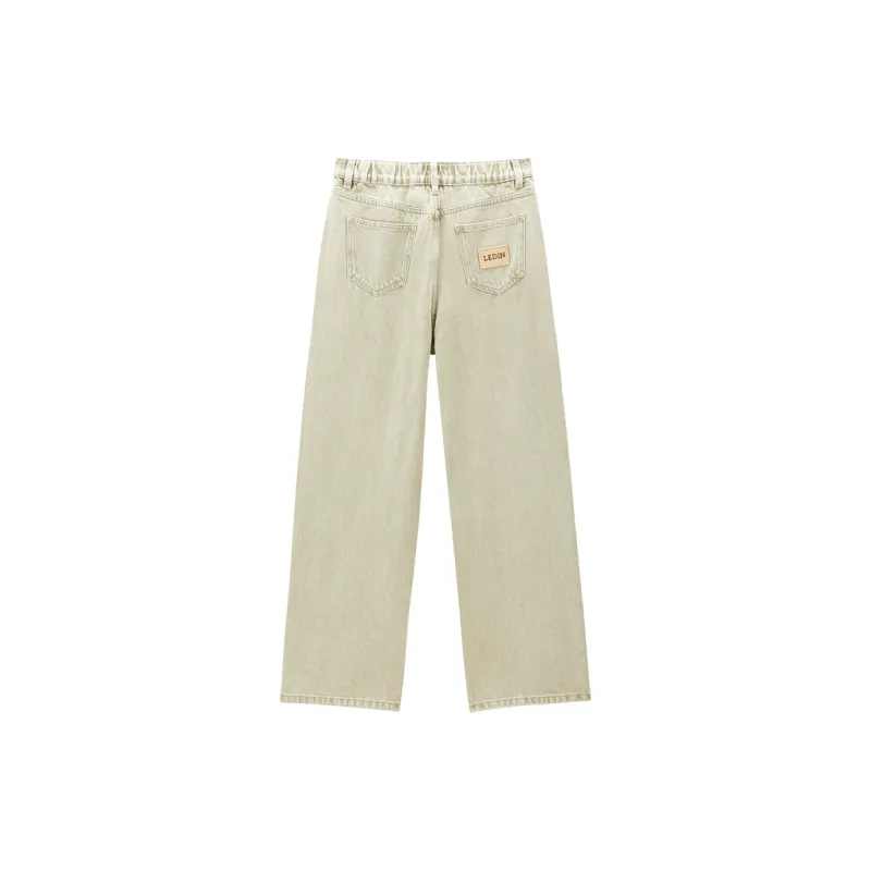 LEDIN Jeans Women's Matte Mint Green-1